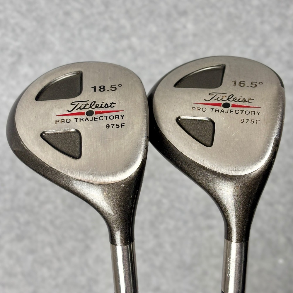 Titleist Pro Trajectory 975F Fairway Woods Set 16.5 & 18.5 Stiff Graphite RH